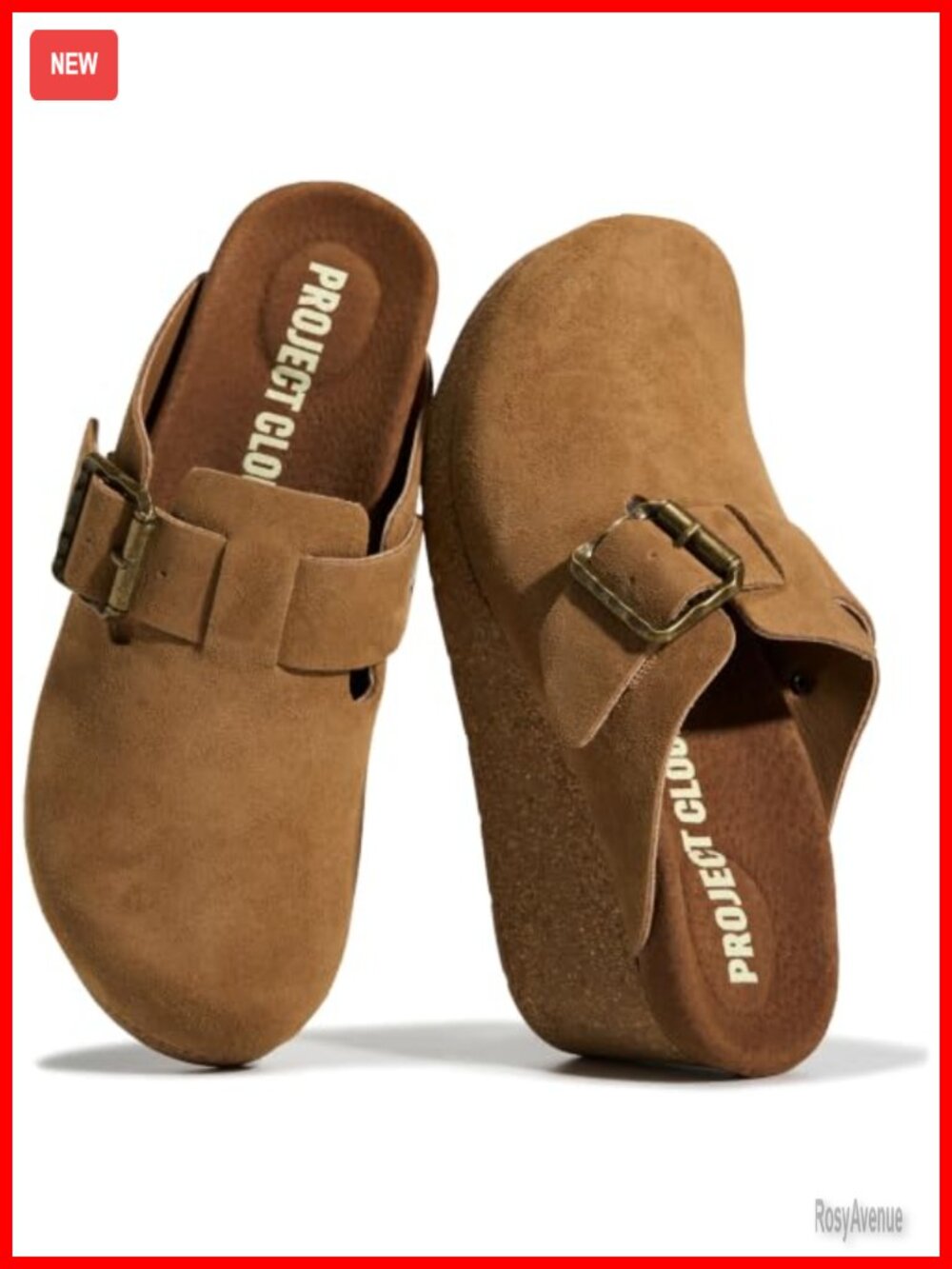 Genuine Suede Leather Platform Clogs Slip-On Mules Women Everyday